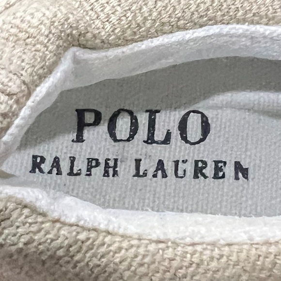 Polo Ralph Lauren Khaki Bal Harbour Slip On Canvas Loafers Size 6 Toddler - Picture 2 of 9